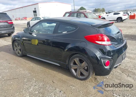 2014 Hyundai Veloster Turbo W/Blue from USA, damaged, VIN KMHTC6AE3EU191832